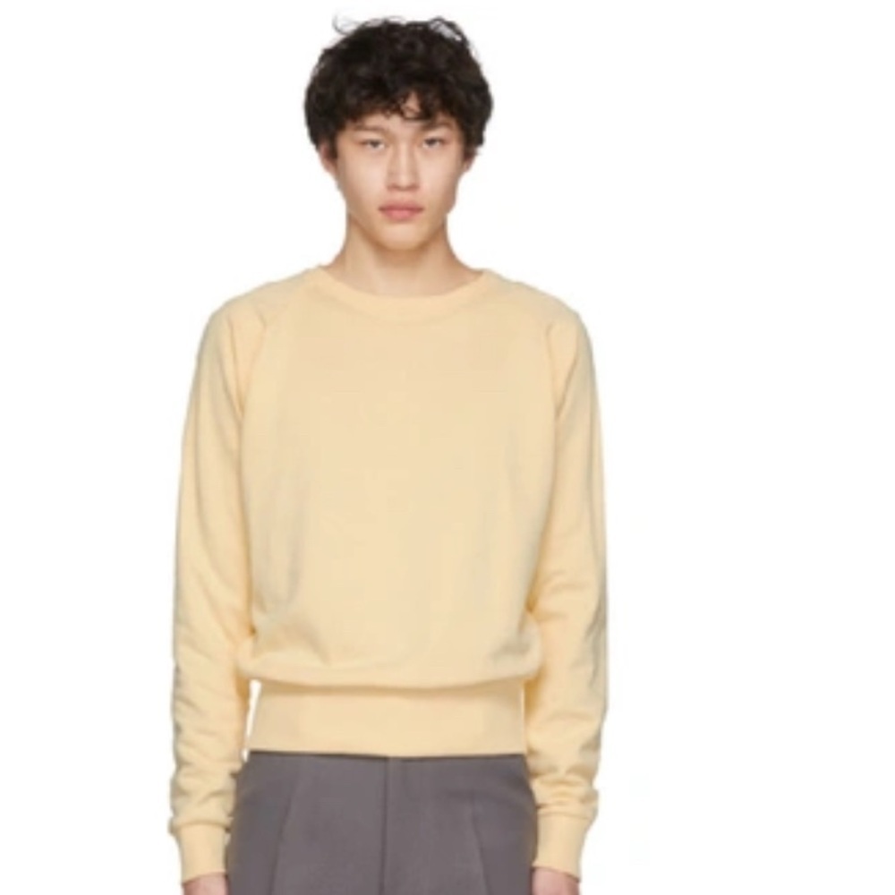 RANDOM IDENTITIES men’s  Yellow Cropped Sweatshirt Size XS short small men’s top